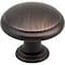 Elements 1-3/16" Diameter Brushed Oil Rubbed Bronze Gatsby Cabinet Mushroom Knob 3940-DBAC - alternate 1